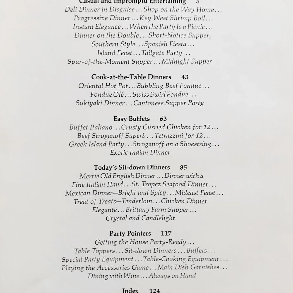 Vintage 70s Cookbook Betty Crocker's Dinner Parties